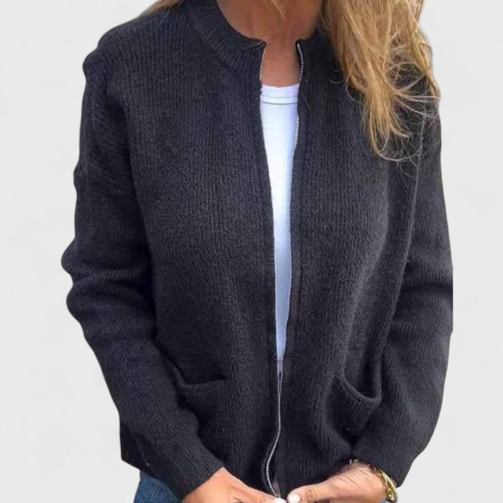 Noelle - Cardigan in cotone lavorato a maglia