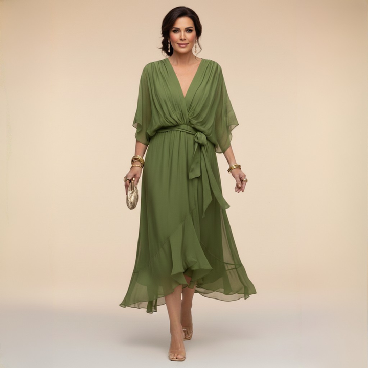 Madeleine | Abito Fluido in Chiffon
