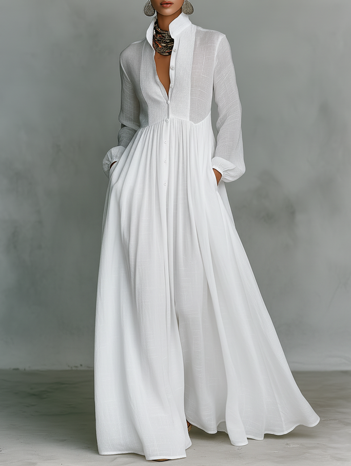 Amelia | Elegantní maxi šaty s knoflíky