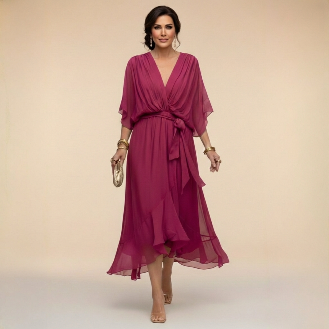 Madeleine | Abito Fluido in Chiffon