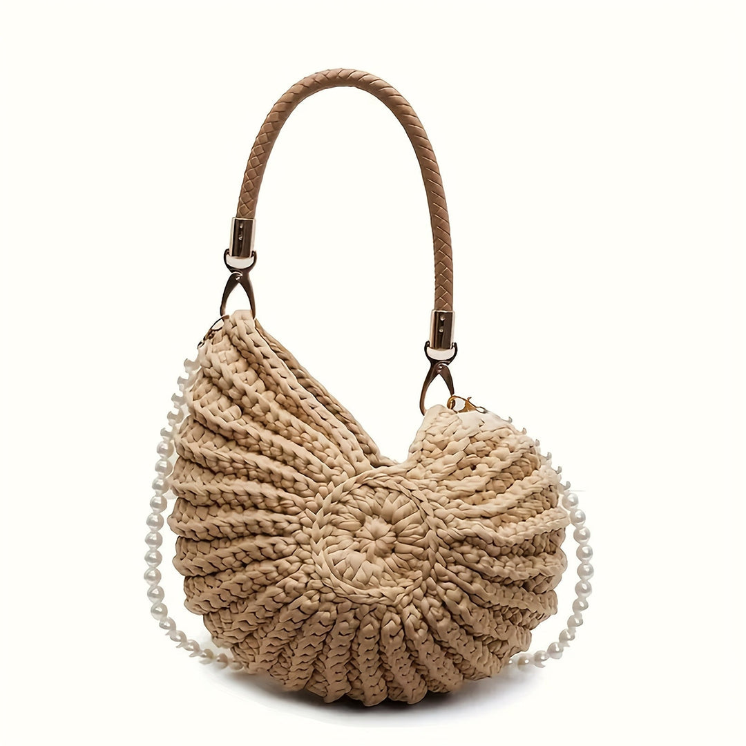 Orsola | Borsa Tote Intrecciata con Cinghia a Catena - Nero