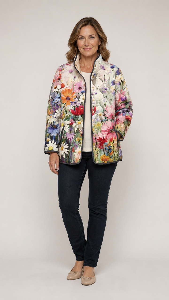 Carter™ | Giacca Trapuntata Floreale Vintage