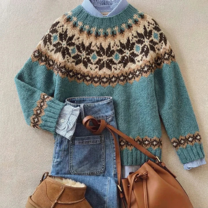 DELACROIX | Maglione con Inserti Cacao Nathalie
