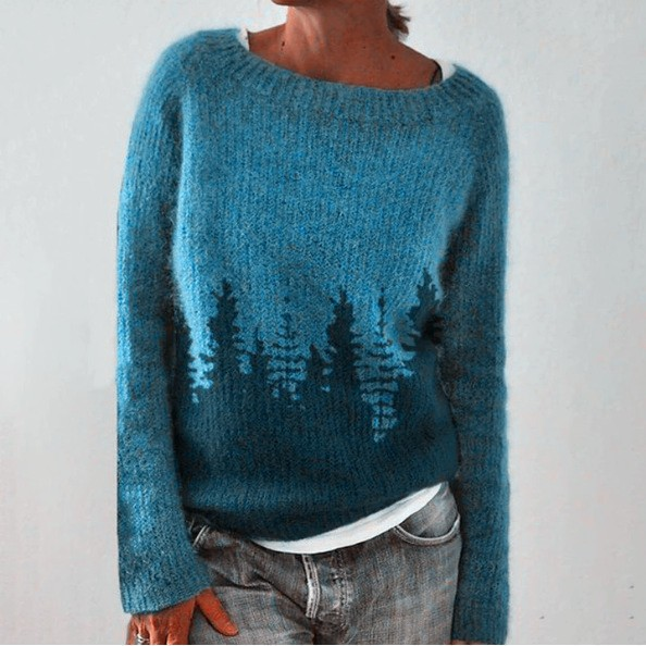 DELACROIX | Maglione Motivo Foresta Brigitte