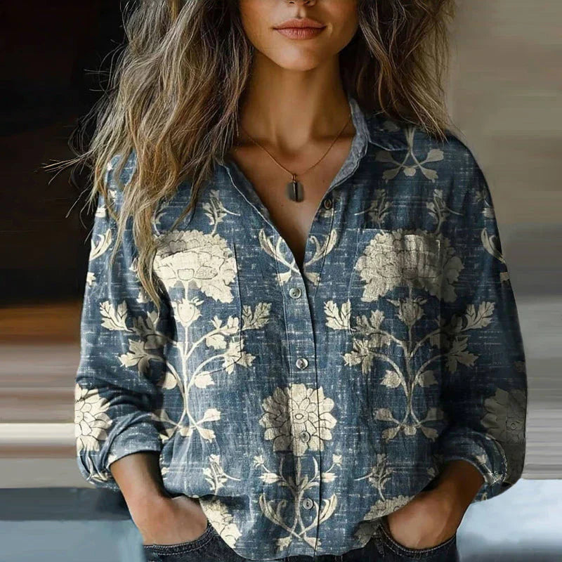 Mira™ - Blusa Vintage Stampata