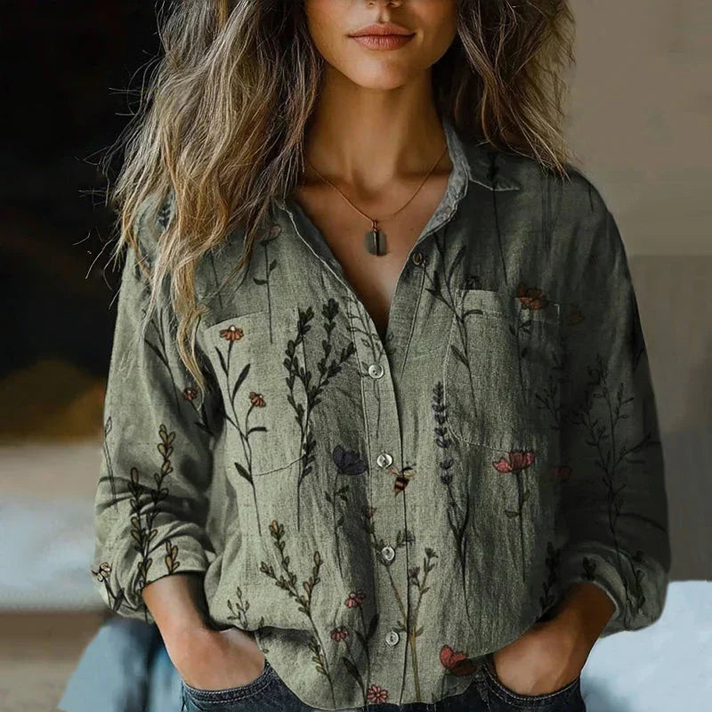 Mira™ - Blusa Vintage Stampata