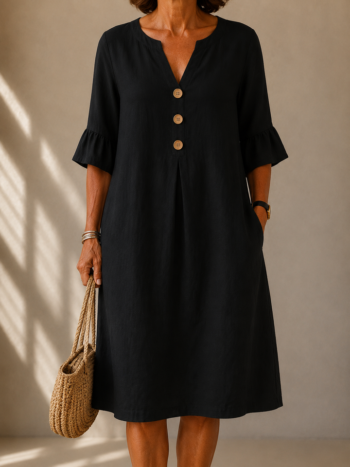 Atelier™ | Abito Buttoned Taglio Fluido Isabelle