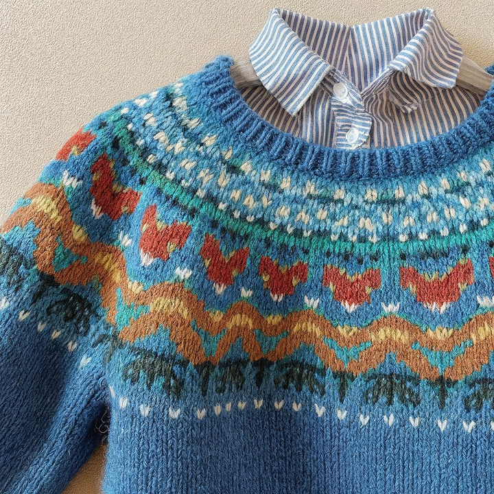 DELACROIX | Maglione in Maglia Jacquard Floreale Sophie