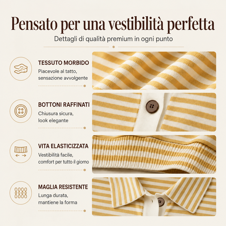 Olivia | Cardigan a righe in maglia