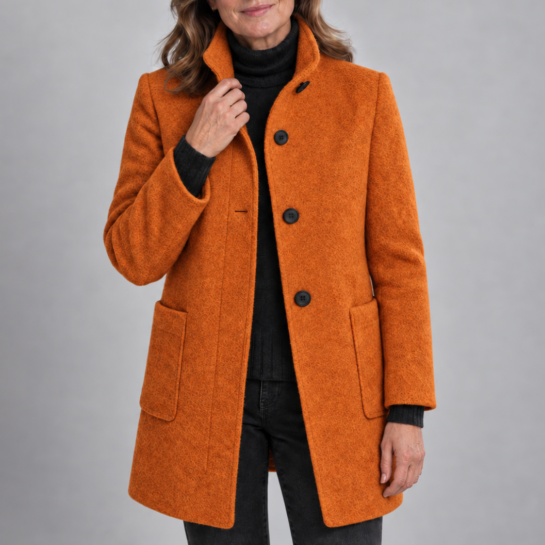Claudette™ | Cappotto Elegante con Bottoni