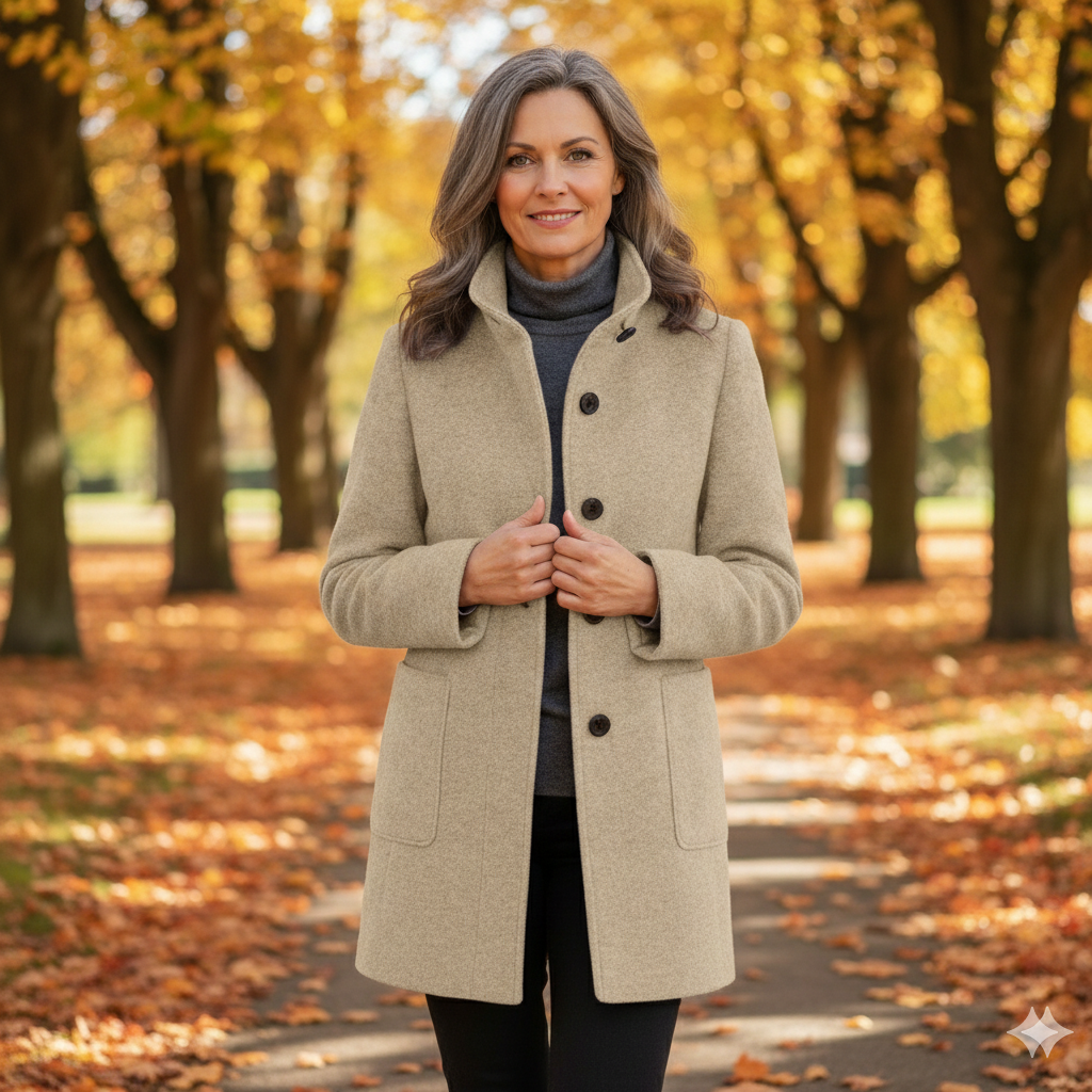 Tess | Cappotto Classico in Mistura di Lana per Donne