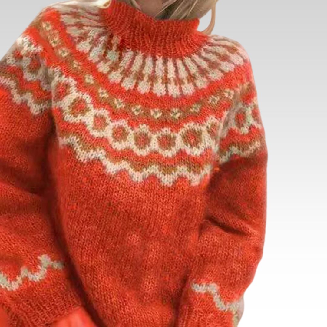 DELACROIX | Maglione Collo Alto Jacquard Christine