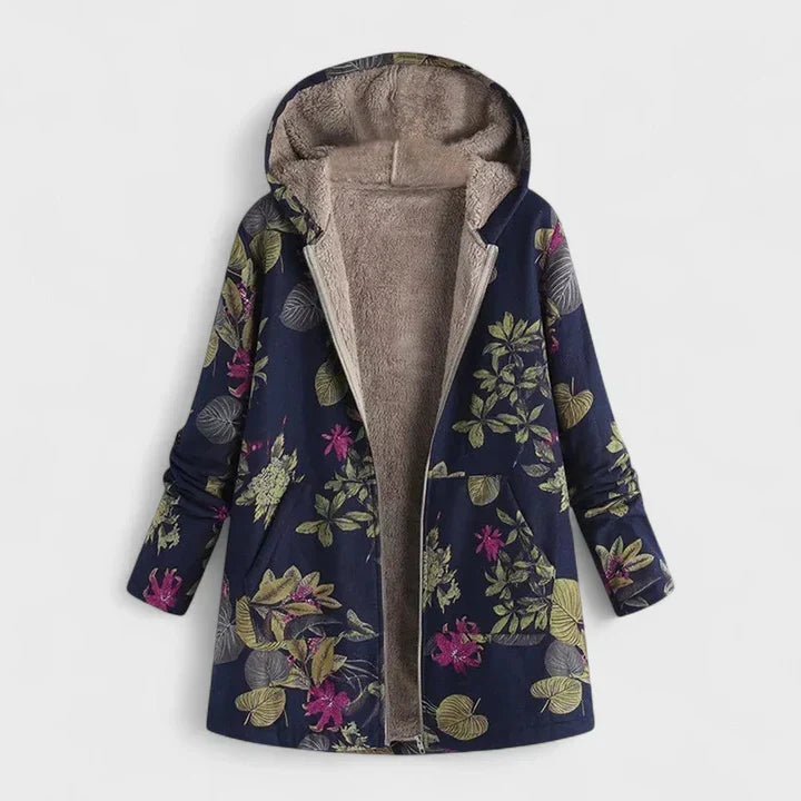Briar | Parka con Cappuccio Floreale Vintage