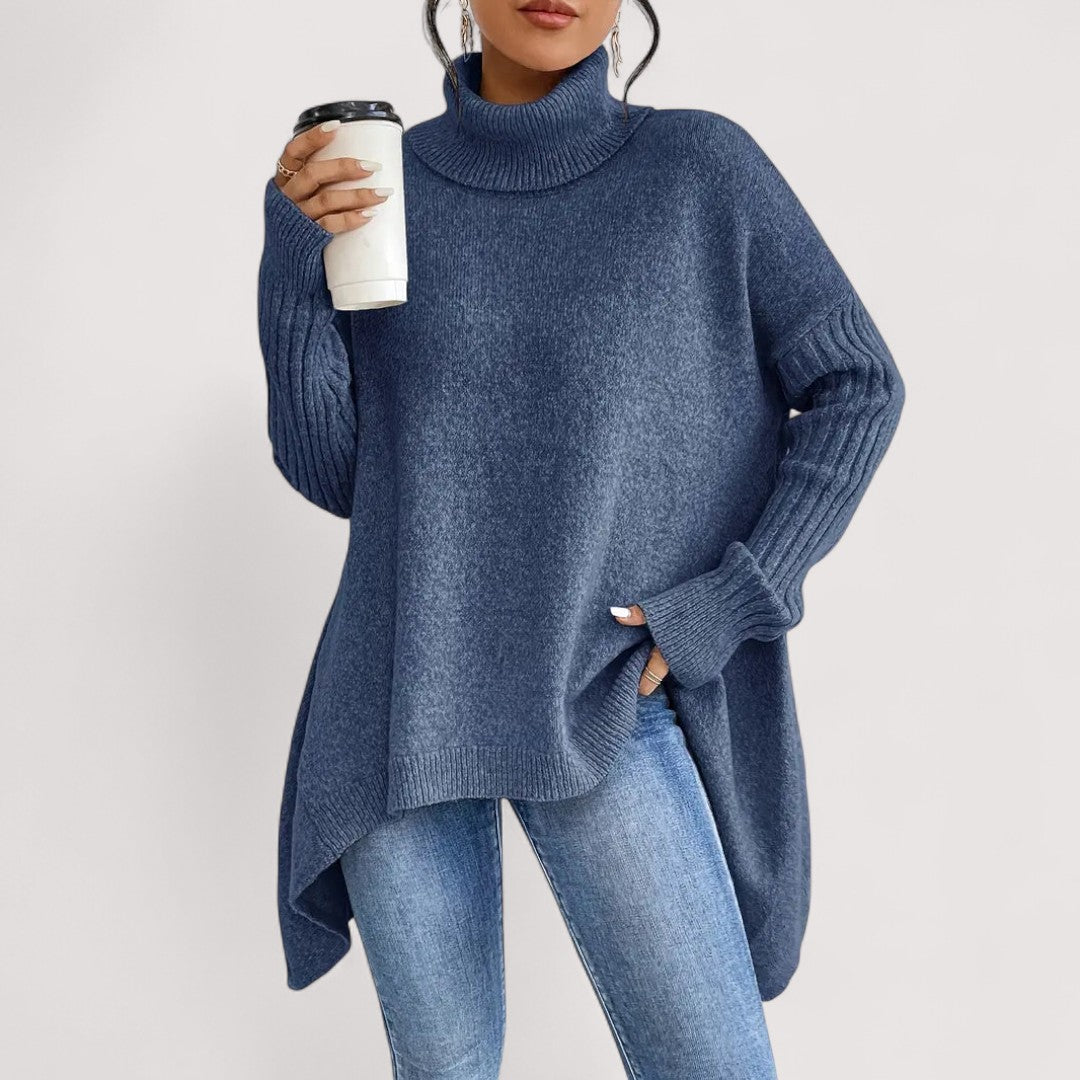Patricia – Maglione a Collo Alto Lungo ed Elegante