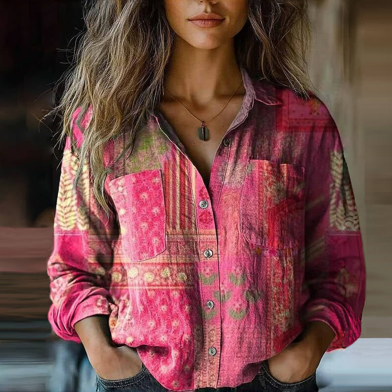 Mira™ - Blusa Vintage Stampata