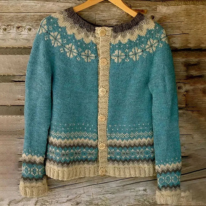 DELACROIX | Gilet in Maglia Bottonato Nordico Charlotte