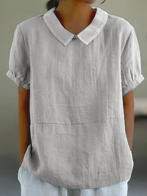 Amalie™ | Blusa con Collo e Vestibilità Relaxed