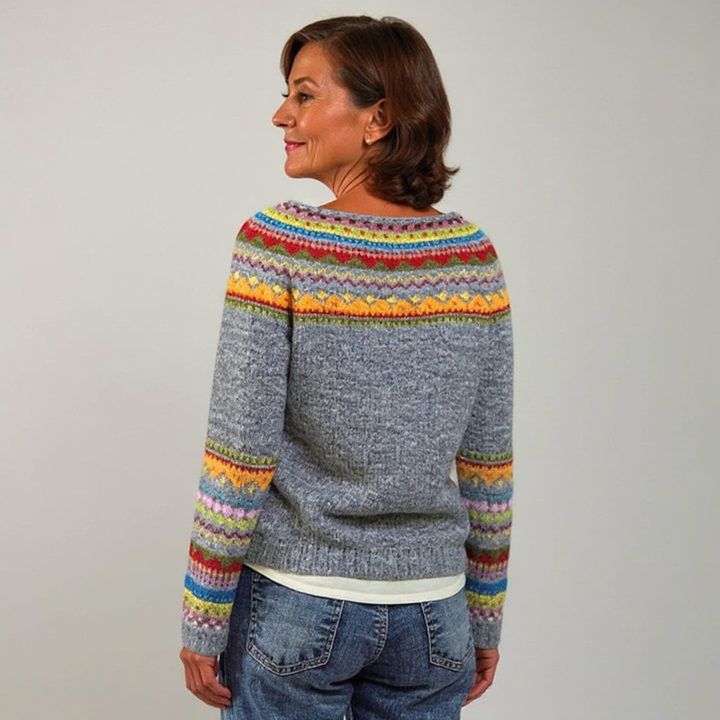 DELACROIX | Maglione con Inserti Arcobaleno Sylvie
