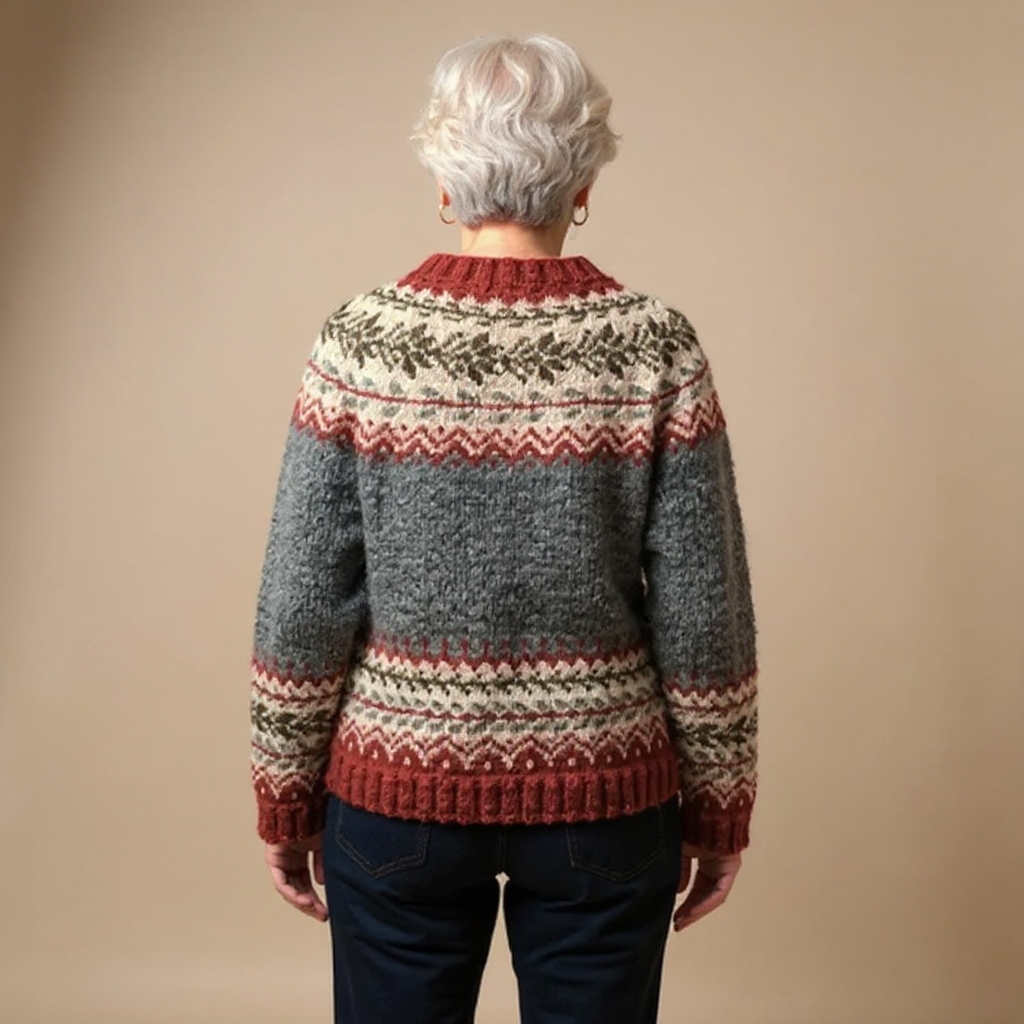 DELACROIX | Gilet a Maglia Bottonato Jacquard Catherine