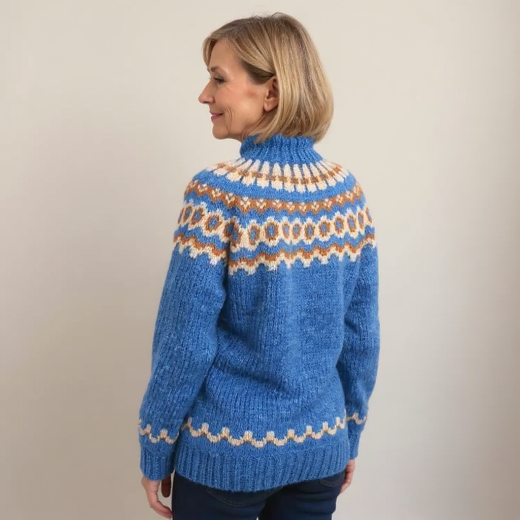 DELACROIX | Maglione Collo Alto Jacquard Christine