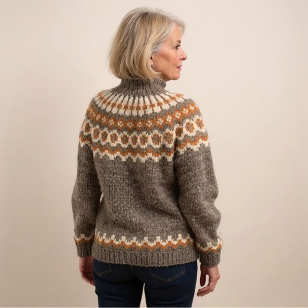 DELACROIX | Maglione Collo Alto Jacquard Christine