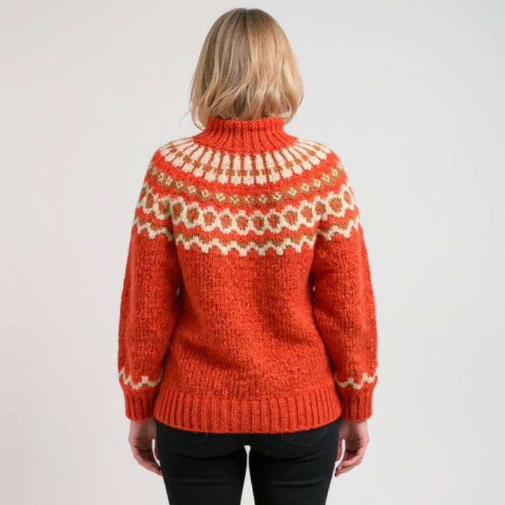 DELACROIX | Maglione Collo Alto Jacquard Christine