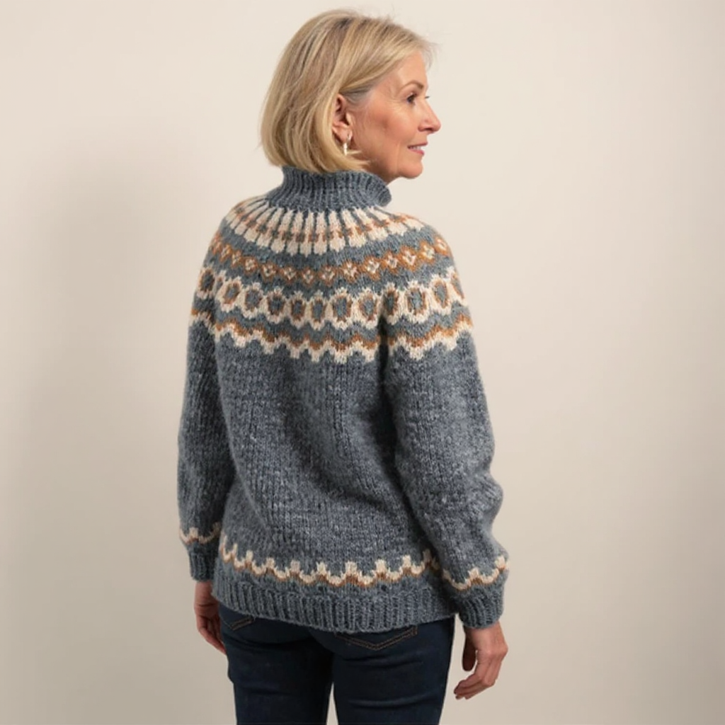 DELACROIX | Maglione Collo Alto Jacquard Christine