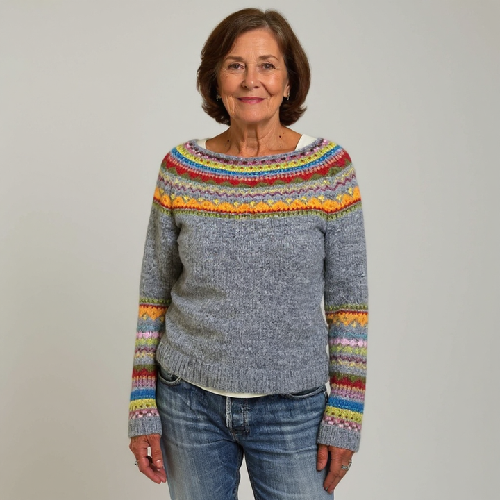 DELACROIX | Maglione con Inserti Arcobaleno Sylvie
