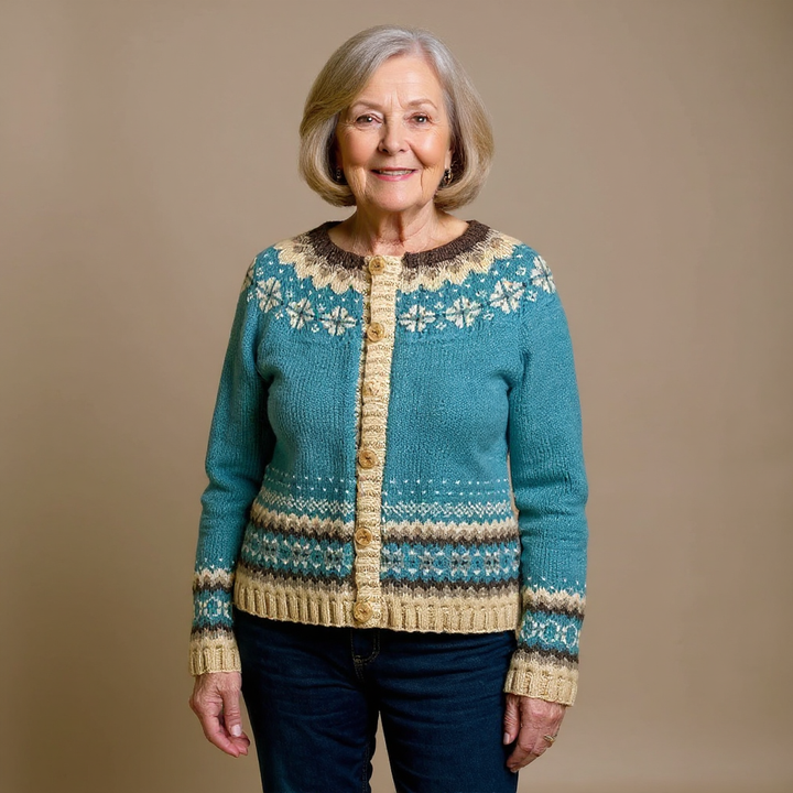 DELACROIX | Gilet in Maglia Bottonato Nordico Charlotte