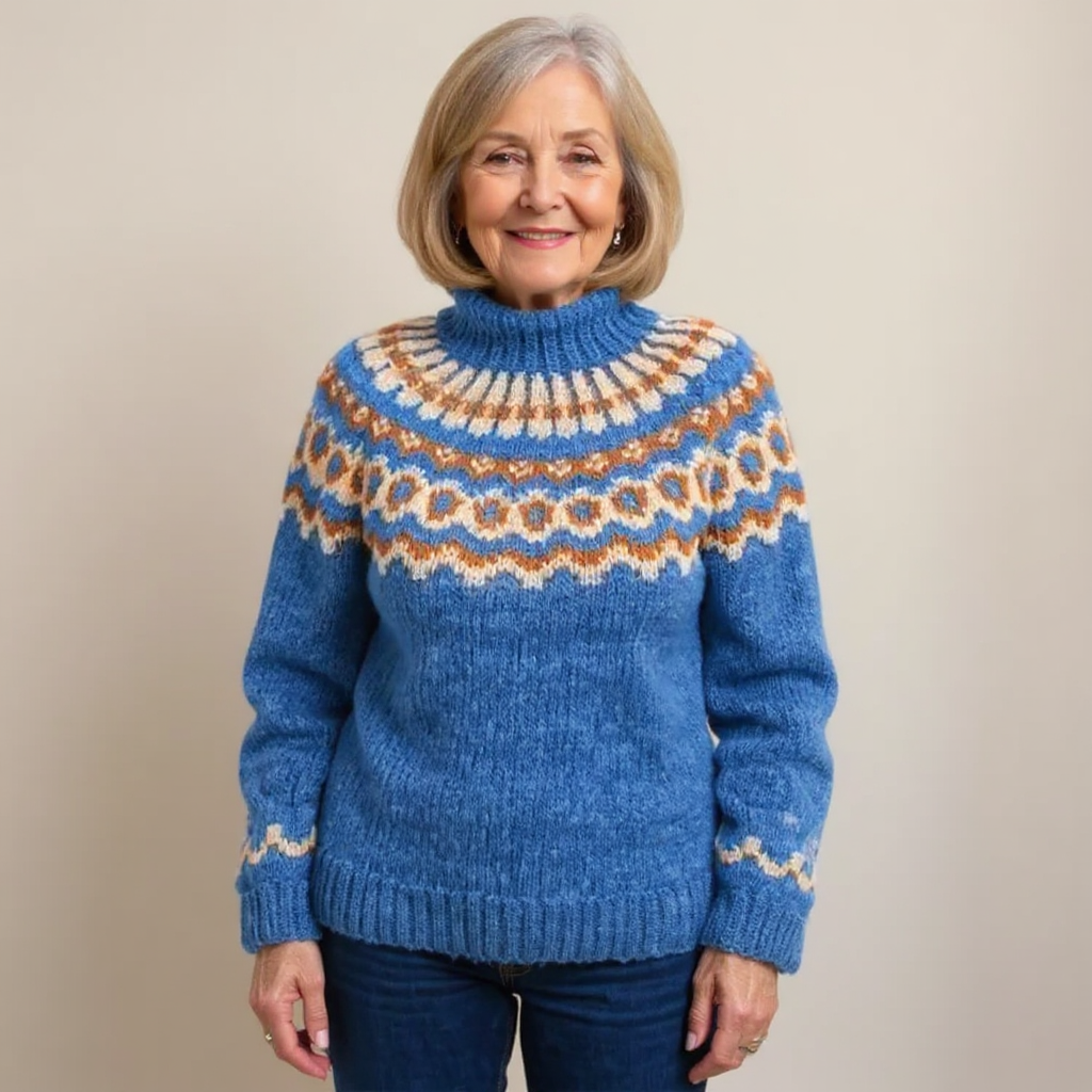 DELACROIX | Maglione Collo Alto Jacquard Christine