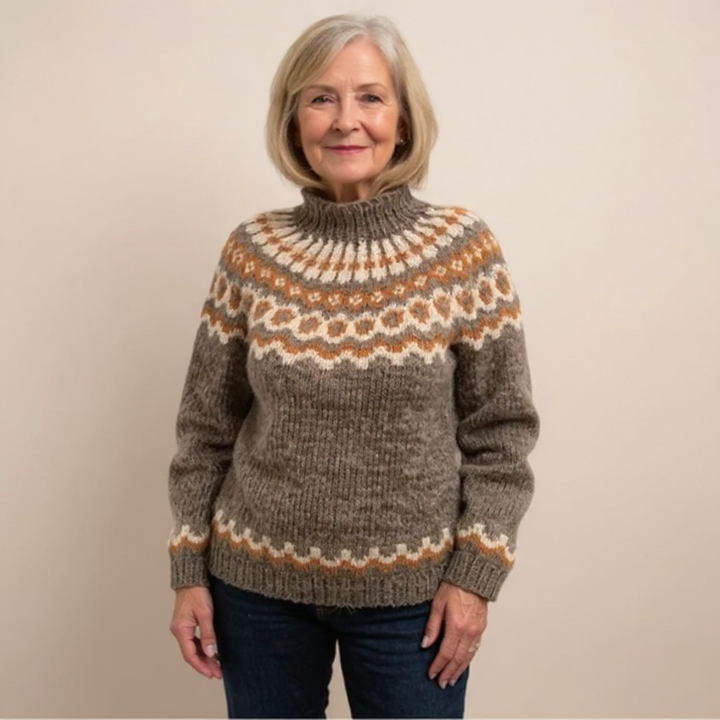 DELACROIX | Maglione Collo Alto Jacquard Christine