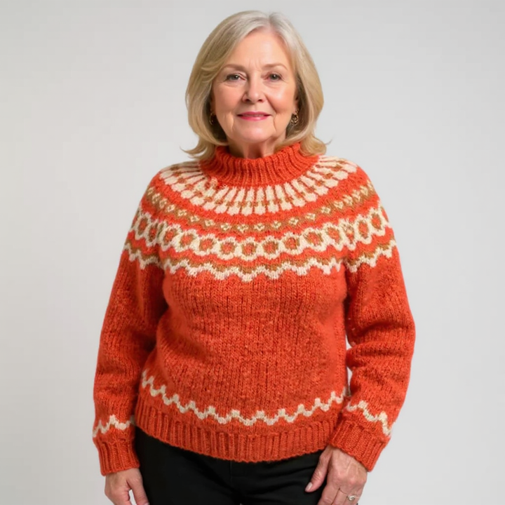 DELACROIX | Maglione Collo Alto Jacquard Christine