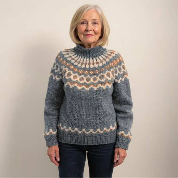 DELACROIX | Maglione Collo Alto Jacquard Christine