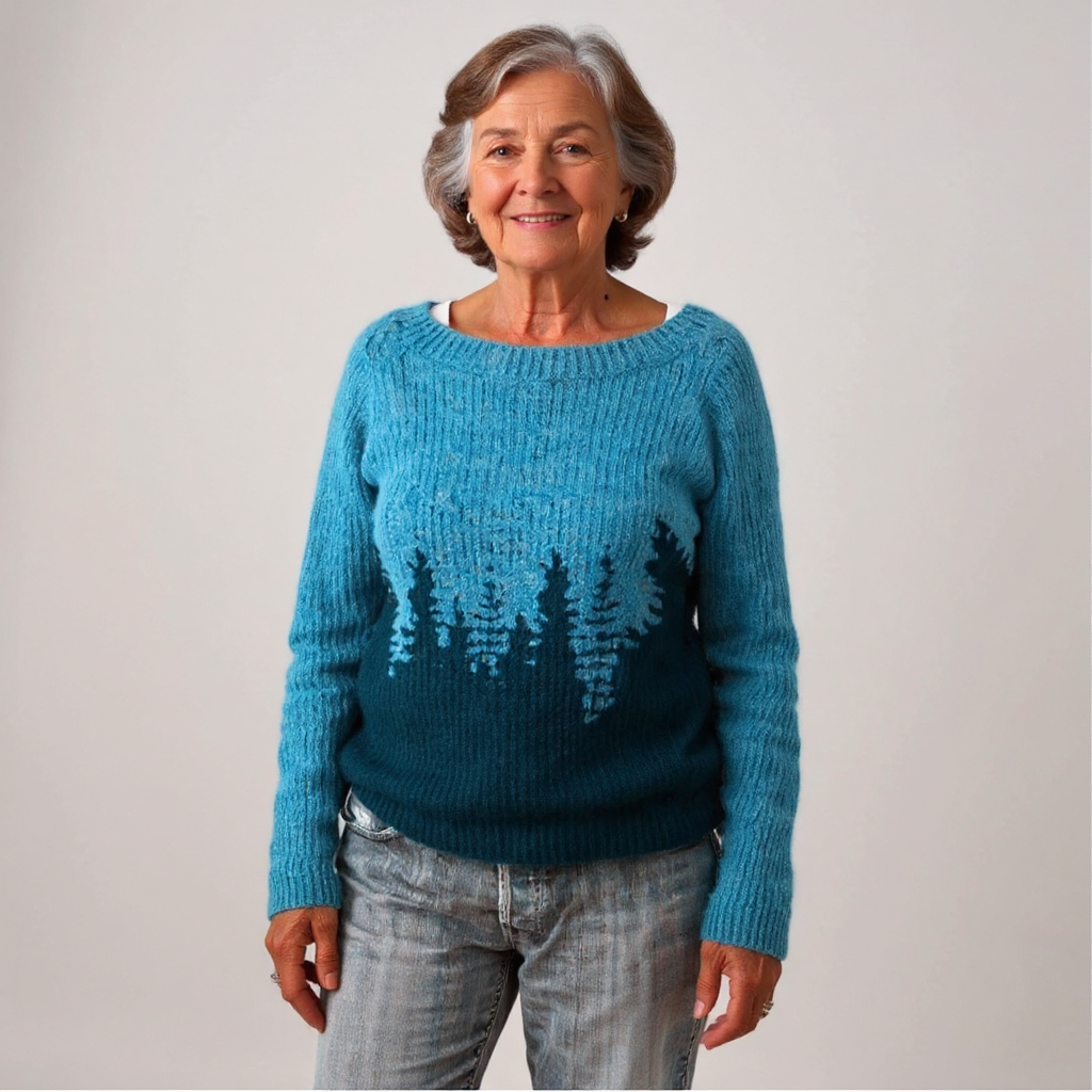 DELACROIX | Maglione Motivo Foresta Brigitte