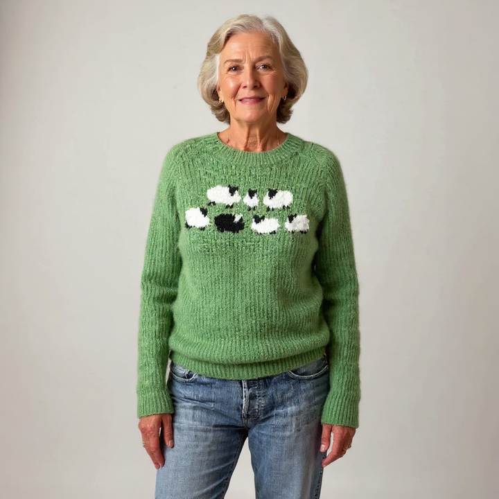 DELACROIX | Maglione a Maglia Motivo Pecore Mathilde