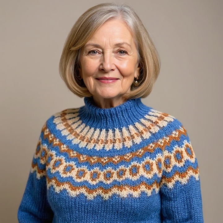 DELACROIX | Maglione Collo Alto Jacquard Christine