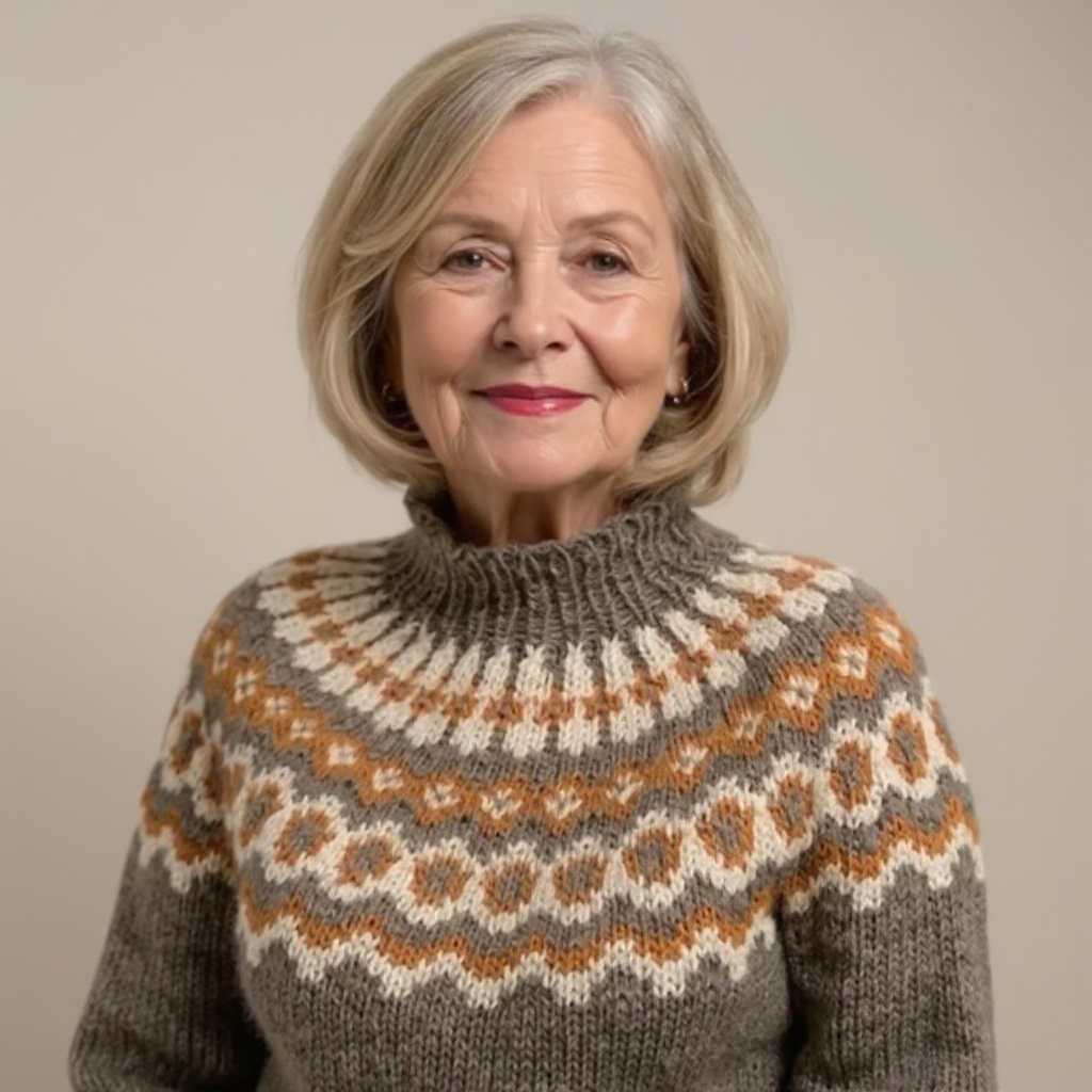DELACROIX | Maglione Collo Alto Jacquard Christine