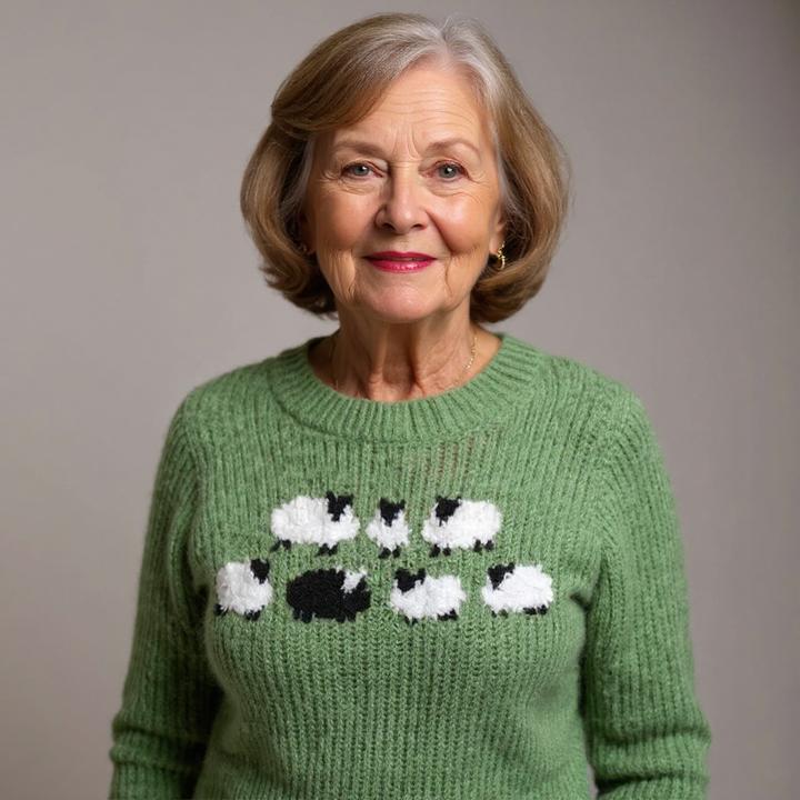 DELACROIX | Maglione a Maglia Motivo Pecore Mathilde