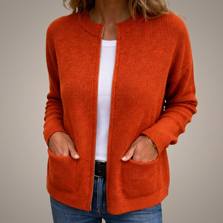 GILET IN MAGLIA CON ZIP PER DONNE