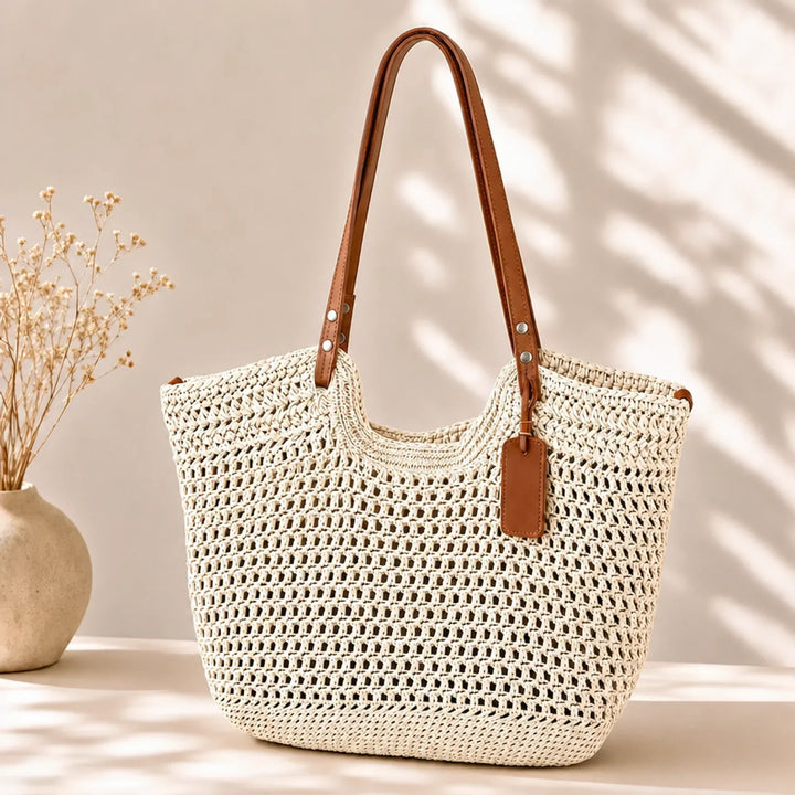 Camelia | Borsa Shopper Intrecciata a Mano all&