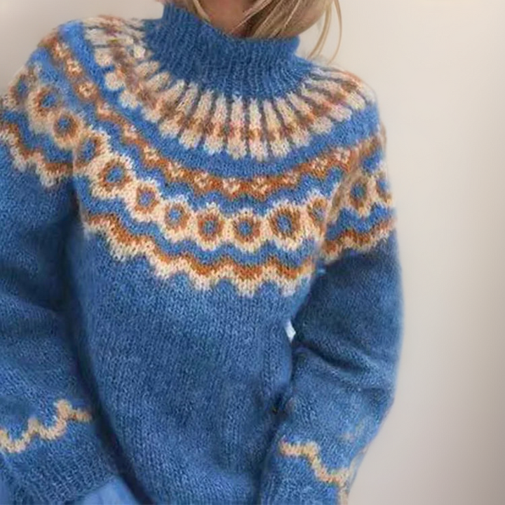DELACROIX | Maglione Collo Alto Jacquard Christine