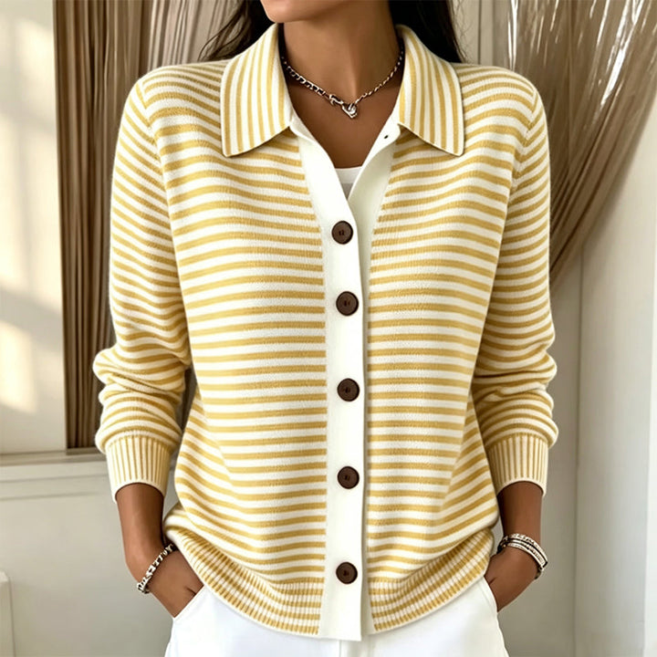 Olivia | Cardigan a righe in maglia